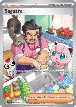 Saguaro Pokemon card from Paldea Evolved, card number 270