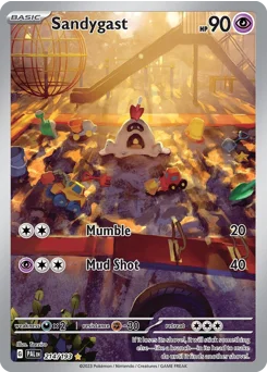 Sandygast Pokemon card from Paldea Evolved, card number 214