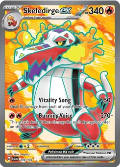 Skeledirge ex Pokemon card from Paldea Evolved, card number 233
