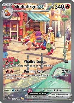 Skeledirge ex Pokemon card from Paldea Evolved, card number 258