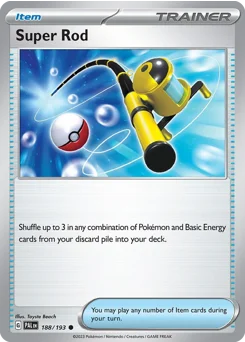 Super Rod Pokemon card from Paldea Evolved, card number 188