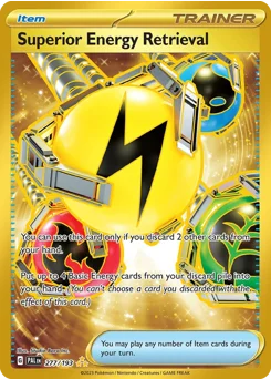 Superior Energy Retrieval Pokemon card from Paldea Evolved, card number 277