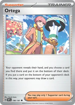 Ortega Pokemon card from Obsidian Flames, card number 190