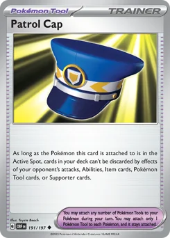 Patrol Cap Pokemon card from Obsidian Flames, card number 191