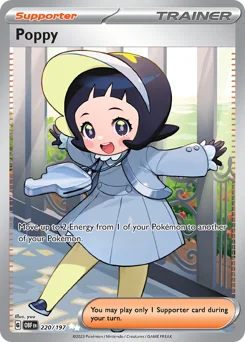 Poppy Pokemon card from Obsidian Flames, card number 220