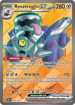 Revavroom ex Pokemon card from Obsidian Flames, card number 216