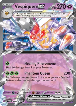 Vespiquen ex Pokemon card from Obsidian Flames, card number 96