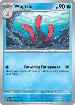 Wugtrio Pokemon card from Obsidian Flames, card number 59