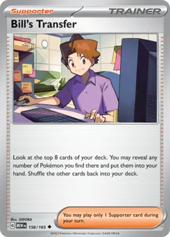 Bill's Transfer Pokemon card from 151, card number 156