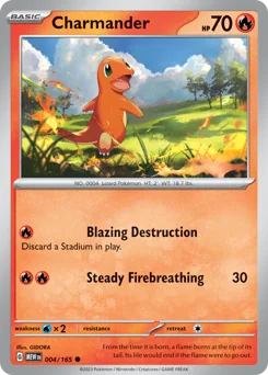 Charmander Pokemon card from 151, card number 4