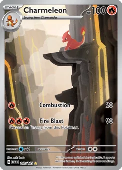 Charmeleon Pokemon card from 151, card number 169
