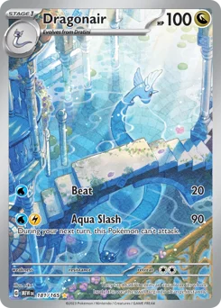 Dragonair Pokemon card from 151, card number 181