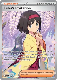 Erika's Invitation Pokemon card from 151, card number 196
