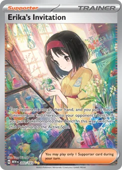 Erika's Invitation Pokemon card from 151, card number 203