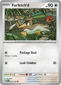 Farfetch'd Pokemon card from 151, card number 83