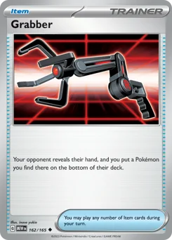 Grabber Pokemon card from 151, card number 162