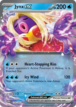 Jynx ex Pokemon card from 151, card number 124
