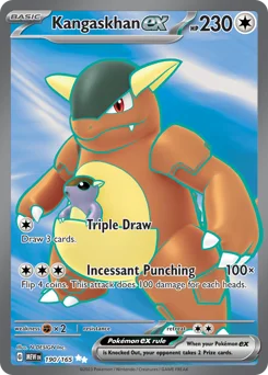 Kangaskhan ex Pokemon card from 151, card number 190