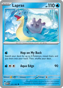 Lapras Pokemon card from 151, card number 131