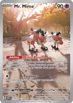 Mr. Mime Pokemon card from 151, card number 179
