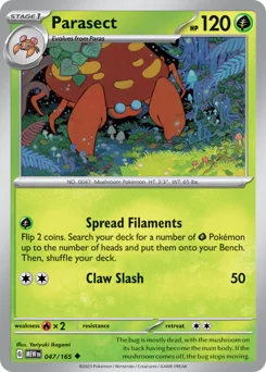 Parasect Pokemon card from 151, card number 47