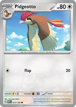 Pidgeotto Pokemon card from 151, card number 17