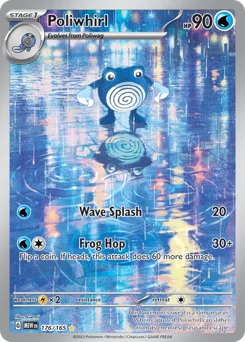 Poliwhirl Pokemon card from 151, card number 176