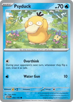Psyduck Pokemon card from 151, card number 54