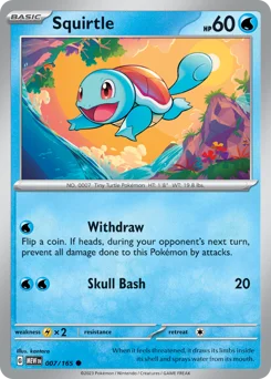 Squirtle Pokemon card from 151, card number 7
