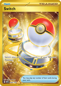 Switch Pokemon card from 151, card number 206