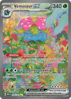 Venusaur ex Pokemon card from 151, card number 198