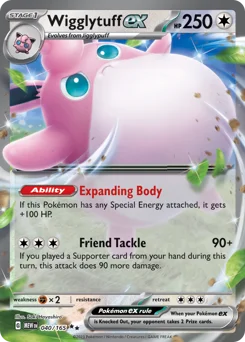 Wigglytuff ex Pokemon card from 151, card number 40