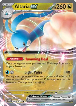 Altaria ex Pokemon card from Paradox Rift, card number 140