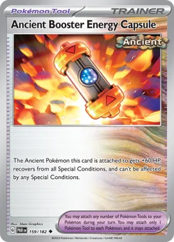 Ancient Booster Energy Capsule Pokemon card from Paradox Rift, card number 159