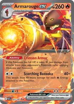 Armarouge ex Pokemon card from Paradox Rift, card number 27