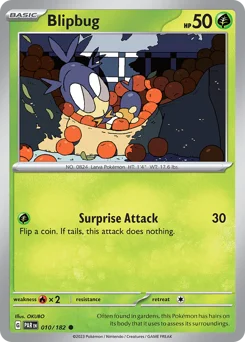 Blipbug Pokemon card from Paradox Rift, card number 10