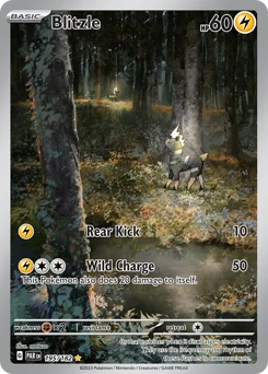 Blitzle Pokemon card from Paradox Rift, card number 195