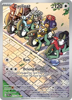 Cyclizar Pokemon card from Paradox Rift, card number 215