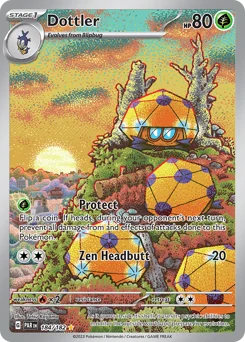 Dottler Pokemon card from Paradox Rift, card number 184