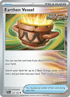 Earthen Vessel Pokemon card from Paradox Rift, card number 163