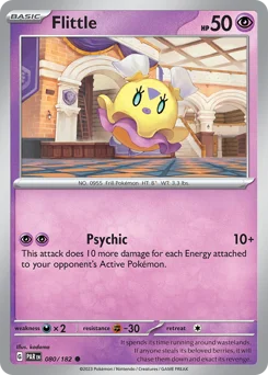 Flittle Pokemon card from Paradox Rift, card number 80