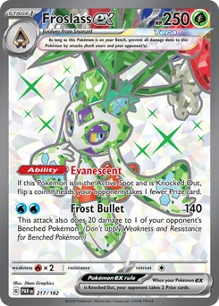 Froslass ex Pokemon card from Paradox Rift, card number 217