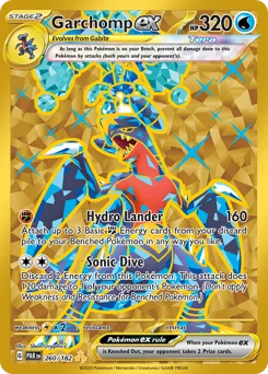 Garchomp ex Pokemon card from Paradox Rift, card number 260