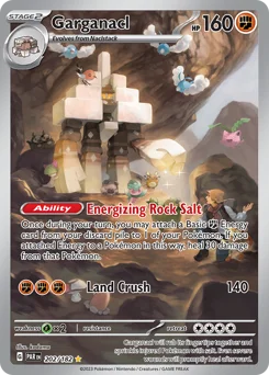 Garganacl Pokemon card from Paradox Rift, card number 202