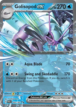 Golisopod ex Pokemon card from Paradox Rift, card number 50
