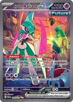 Iron Valiant ex Pokemon card from Paradox Rift, card number 249