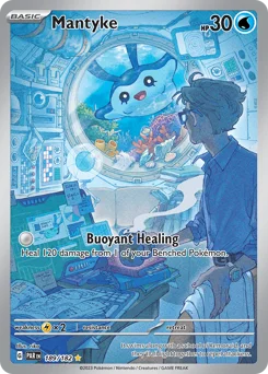 Mantyke Pokemon card from Paradox Rift, card number 189