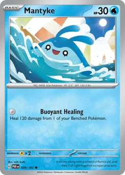 Mantyke Pokemon card from Paradox Rift, card number 39