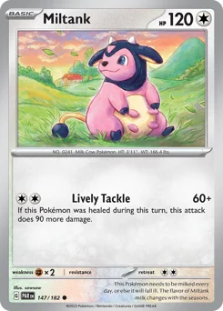Miltank Pokemon card from Paradox Rift, card number 147