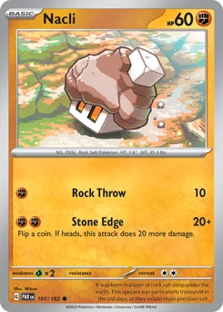Nacli Pokemon card from Paradox Rift, card number 101